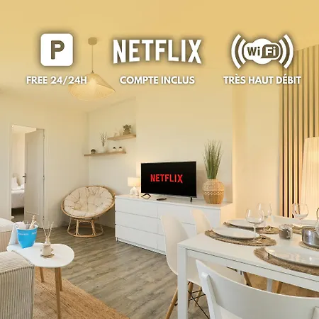 דירה Le Petillant, Gare Centre-ville, Netflix, Wifi ריימס